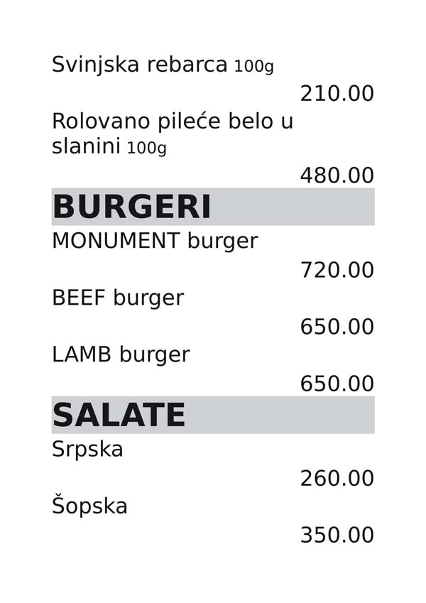 Restoran Monument Admirala Geprata menu